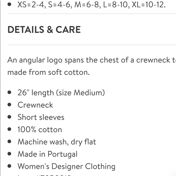 Stella McCartney cotton logo black short sleeve  T-shirt MED - Picture 3 of 6